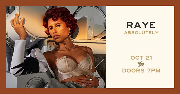 RAYE: My 21st Century Blues World Tour - Grand Center Arts District